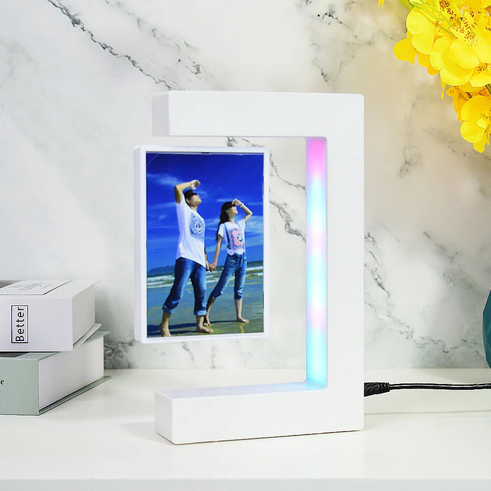 Magnetic Levitating Photo Frame with LED Lights